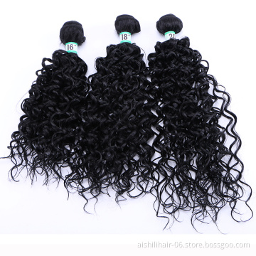 AiShiLi Hair Factory Pure Color Jerry Curly Crochet Braiding Hair wigs Heat Resistant Synthetic Extension wig
